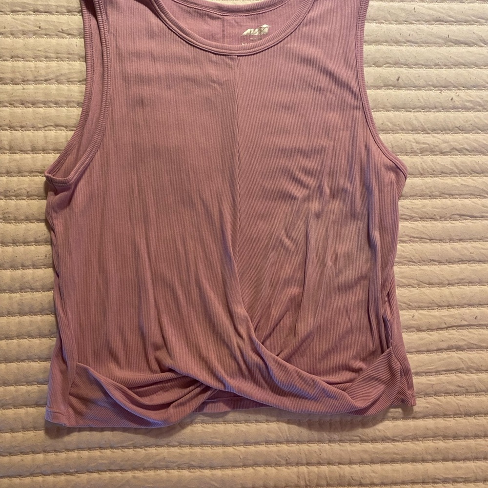 Avia Women's Dusty Pink Crop Top Workout Tee